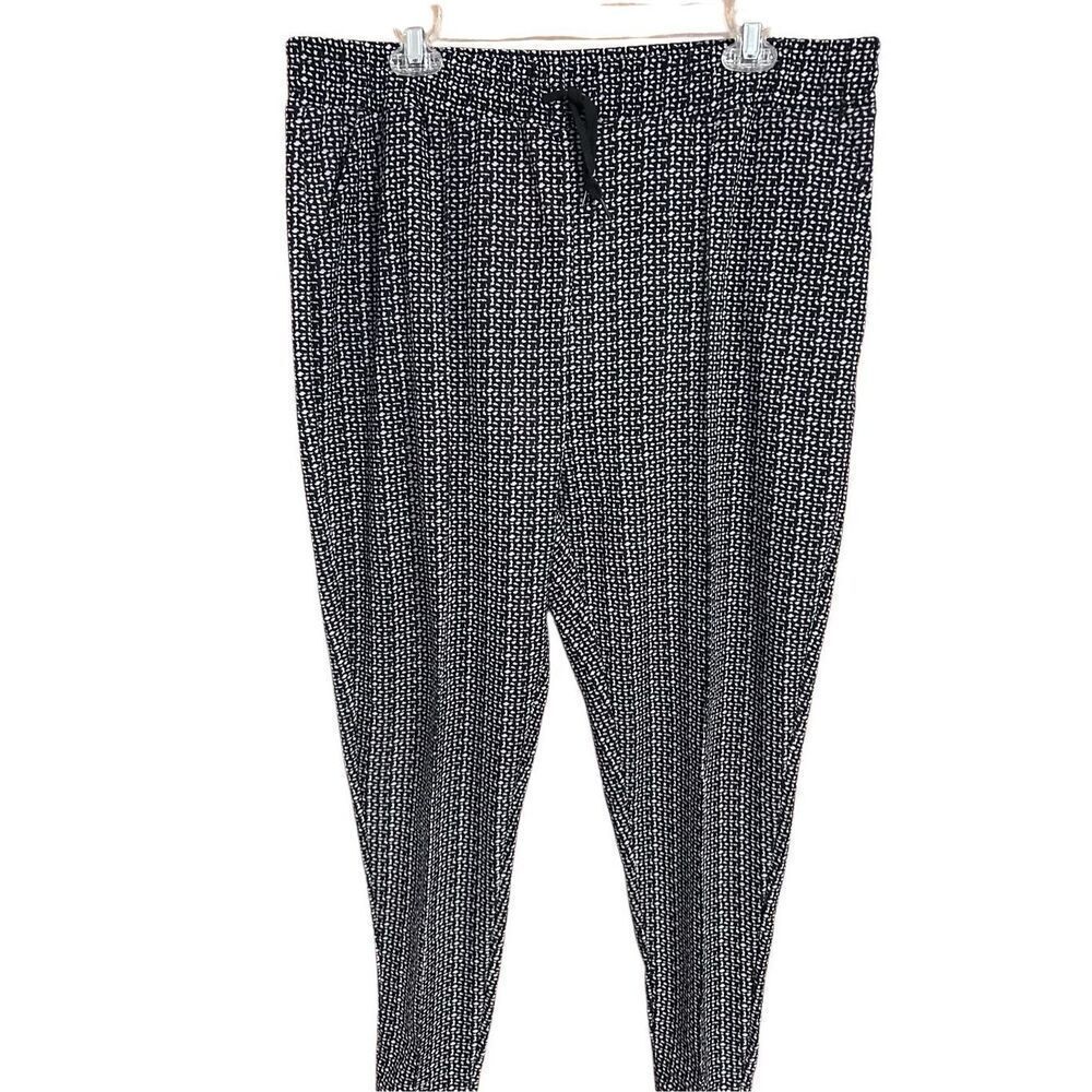 Coco + Carmen Pleated Slip On Straight Leg Jogger Travel Leisure Pants Sz XXL